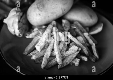 delicious home made french fires Stock Photo