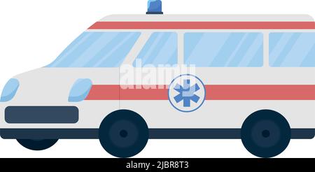 Ambulance car semi flat color vector object Stock Vector