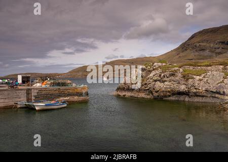 Rosroe Pier on the Atlantic coast of County Galway, Ireland Stock Photo