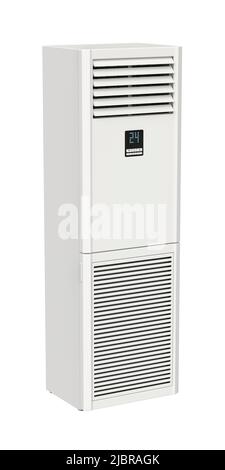 Big floor standing air conditioner isolated on white background Stock Photo