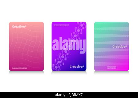 Minimal Vector covers design. Future Poster template. Minimal cover design. Colored halftone gradients. Future geometric patterns. Eps10 vector. Stock Vector
