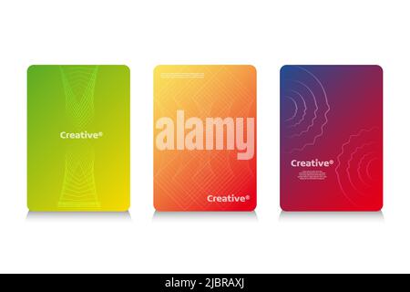 Minimal Vector covers design. Future Poster template. Minimal cover design. Colored halftone gradients. Future geometric patterns. Eps10 vector. Stock Vector