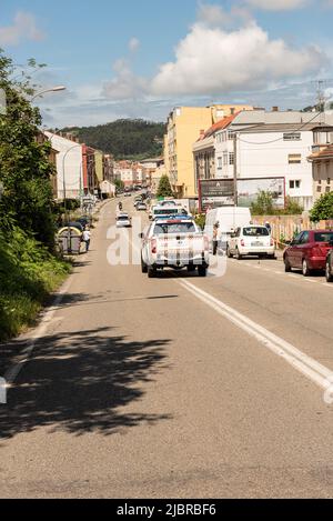 cangas, pontevedra, spain - june, 05. 2022: demonstration in protest against the lack of basic emergency services and the lack of doctors in the healt Stock Photo