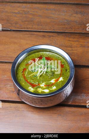 Palak shorba, Indian dish Stock Photo