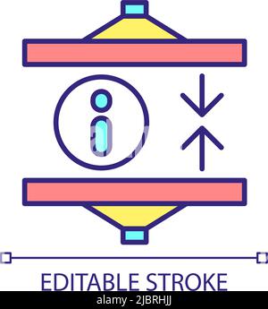 Communicating information simply RGB color icon Stock Vector