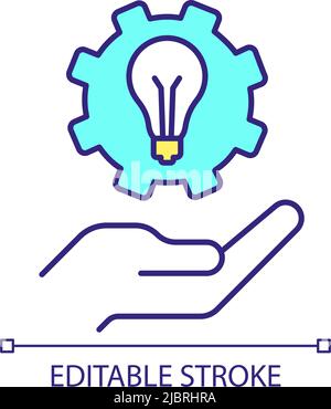 Innovative idea for business RGB color icon Stock Vector