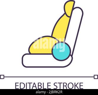 Car seat for children RGB color icon Stock Vector