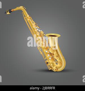 golden saxophone vector illustration design Stock Vector