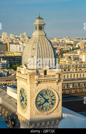 France, Paris, Gare de Lyon, the Clock Tower Stock Photo