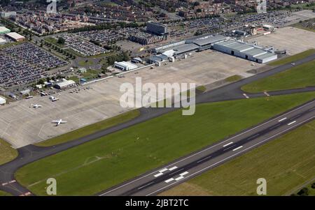 aerial view of Liverpool John Lennon Airport Stock Photo