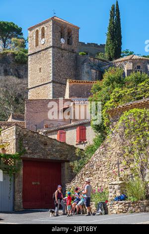 France, Herault, Moureze, 14th century Sainte-Marie church Stock Photo