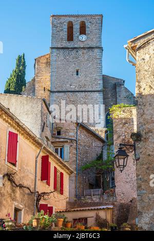 France, Herault, Moureze, 14th century Sainte-Marie church Stock Photo