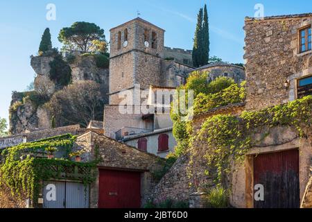 France, Herault, Moureze, 14th century Sainte-Marie church Stock Photo