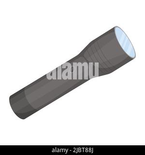 Flashlight isolated on white background. Flat vector illustration Stock Vector