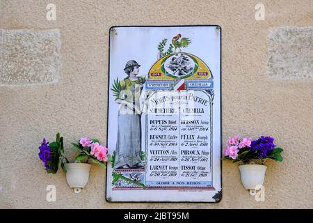 France, Jura, Saint Hymetiere sur Valouse, Anchay, birthplace of Louis  Vuitton, roadside sign Stock Photo - Alamy