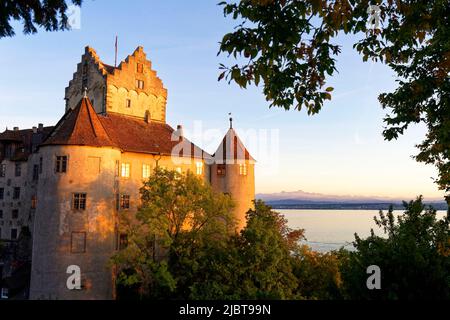 Germany, Baden Wurttemberg, Lake Constance (Bodensee), Meersburg, Altes Schloss (Old castle), Burg Meersburg Stock Photo