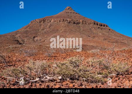 Namibia, Kunene region, Damaraland, Bergsig, mineral desert Stock Photo