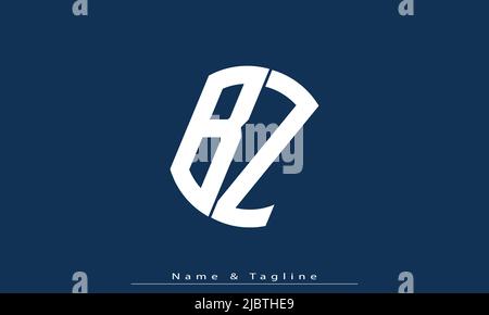Alphabet letters Initials Monogram logo BZ, ZB Stock Vector