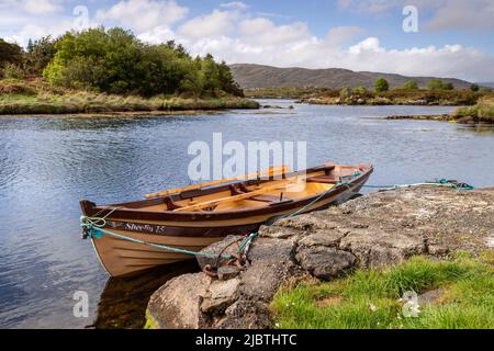 Rowing boat in Connemara National park, County Galway, Ireland Stock Photo