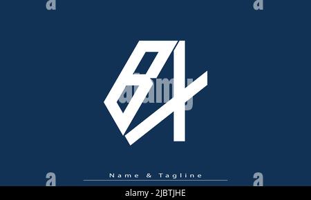 Alphabet letters Initials Monogram logo BX, XB Stock Vector