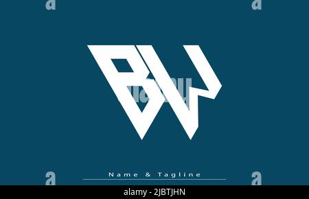 Alphabet letters Initials Monogram logo BW, WB Stock Vector