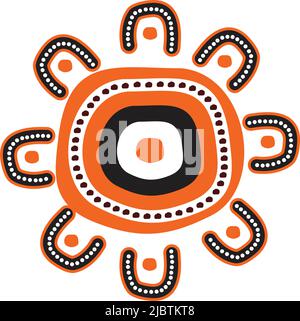 Aboriginal art icon design vector template Stock Vector