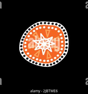Aboriginal art icon design vector template Stock Vector