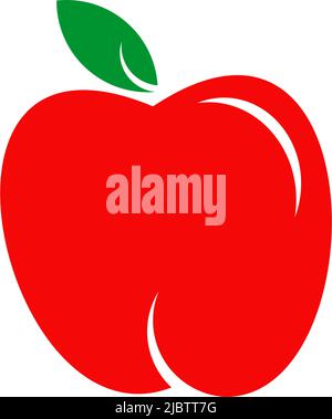 Apple fruit icon logo design vector illustration template Stock Vector