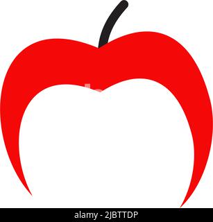 Apple fruit icon logo design vector illustration template Stock Vector