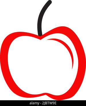 Apple fruit icon logo design vector illustration template Stock Vector