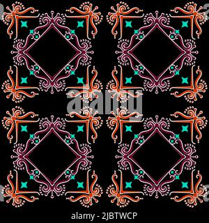 Seamless  pattern multicolor in the Arabian style. Sample  traditional ornament of the peoples and countries of Asia, in which saturated colors attrac Stock Vector