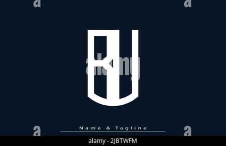 Alphabet letters Initials Monogram logo BU, UB Stock Vector