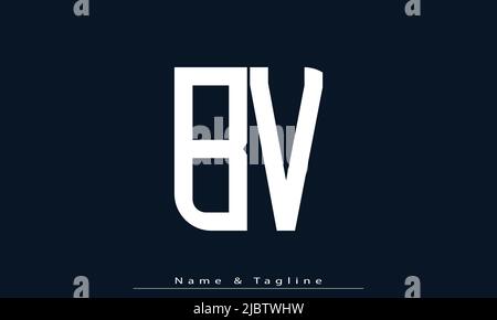 Alphabet letters Initials Monogram logo BV, VB Stock Vector