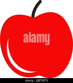 Apple fruit icon logo design vector illustration template Stock Vector