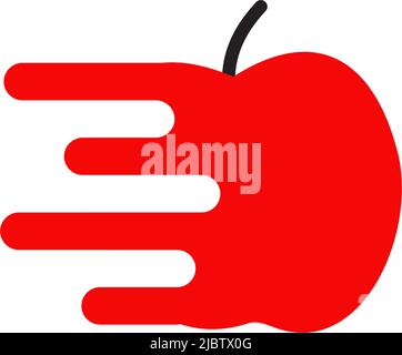 Apple fruit icon logo design vector illustration template Stock Vector