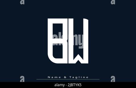 Alphabet letters Initials Monogram logo BW, WB Stock Vector