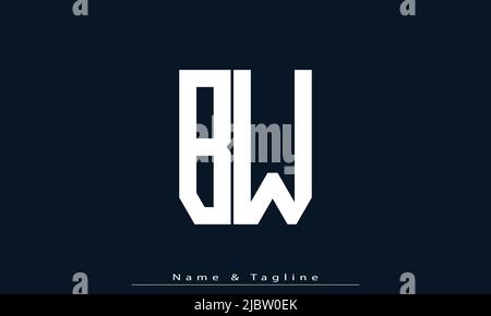 Alphabet letters Initials Monogram logo BW, WB Stock Vector