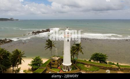 Lighthouse At Galle Dutch Fort 17th Centurys Ruined Dutch Castle That Is Unesco Listed As A World Heritage Site In Sri Lanka Stock Photo