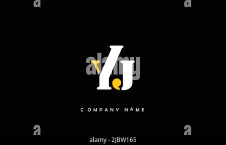 YJ, JY Alphabets Letters Logo Monogram Stock Vector