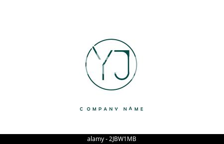 YJ, JY Alphabets Letters Logo Monogram Stock Vector