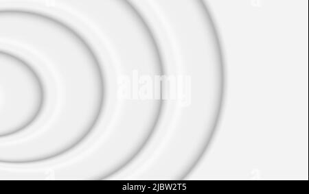 Abstract white background with volume circles, wallpaper. Vector illustration Stock Vector