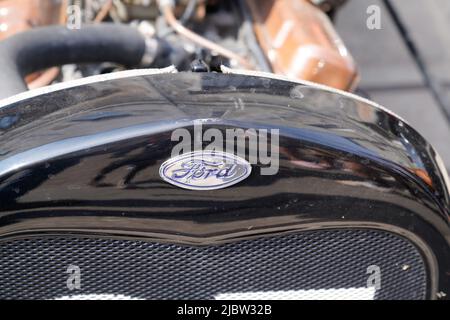 Bordeaux , Aquitaine  France - 05 19 2022 : ford text sign and logo brand of custom classic vintage Hotrod  classic vintage Hot rod Stock Photo