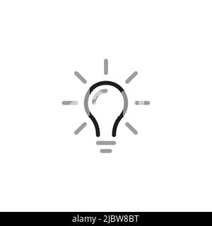 Contact us line icons. Contact Us web icons in line style. Icon of a glowing light bulb in a linear style. Editable vector stroke. Stock Vector