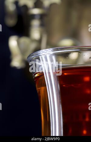 A glass of Turkish tea stock photo Stock Photo