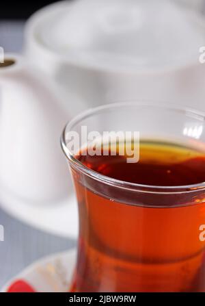 A glass of Turkish tea stock photo Stock Photo