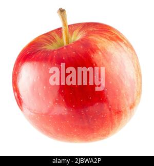 red apple with clipping path isolated on a white background. Stock Photo