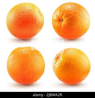 collection of tangerine with clipping path isolated on a white background. Stock Photo