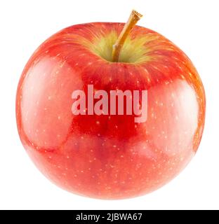 red apple with clipping path isolated on a white background. Stock Photo