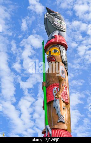 Knowledge Totem Pole,  Victoria, British Columbia, Canada Stock Photo