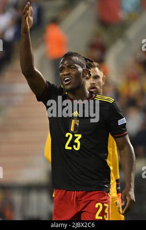 Belgium's Michy Batshuayi pictured during a soccer game between Belgian national team the Red Devils and Poland, Wednesday 08 June 2022 in Brussels, the second game (out of six) in the Nations League A group stage. BELGA PHOTO DIRK WAEM Stock Photo